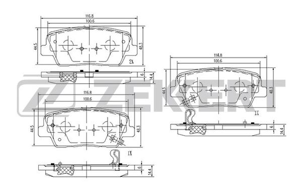 Колодки тормозные Zekkert BS2818