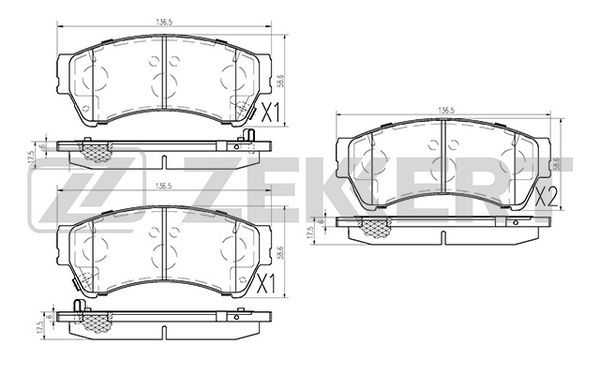 Колодки тормозные Zekkert BS2849