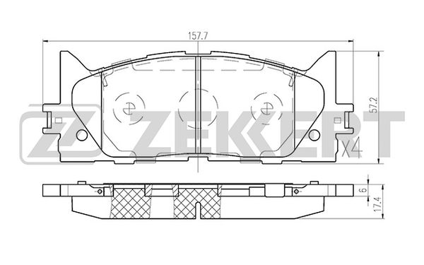 Колодки тормозные Zekkert BS2804
