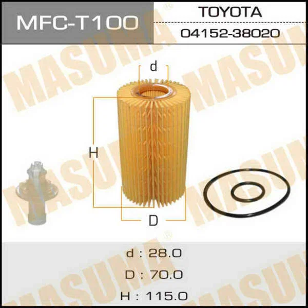 Фильтр масляный Masuma MFCT100