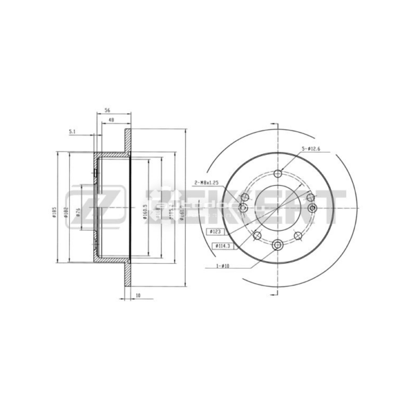 Диск тормозной Zekkert BS5271