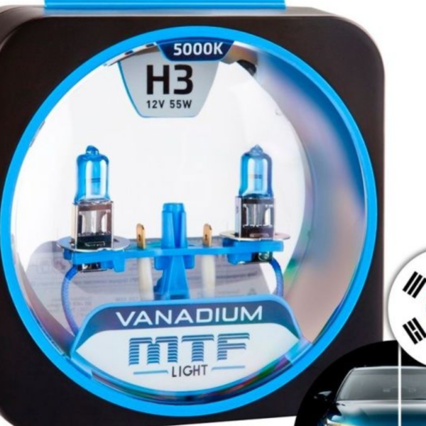Лампа H3 12V 55W MTF Vanadium 5000K (2шт) 12668