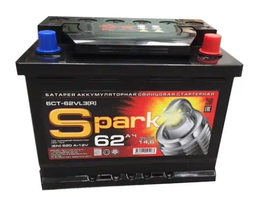 Аккумулятор 62 А/ч п.п. Spark ток 520 242x175x190
