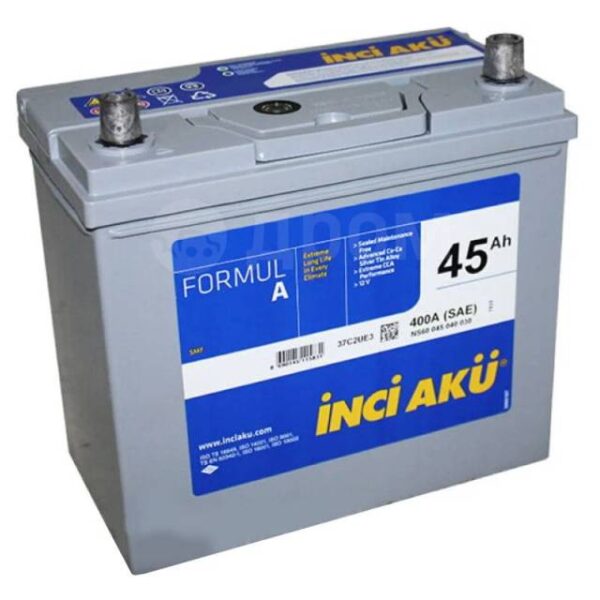 Аккумулятор Asia 45 А/ч о.п. Inci Aku FormulaA ток 400 яп. 238x129x224