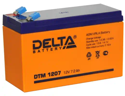 Аккумулятор ИБП 12 В 7,2 А/ч п.п. Delta DTM AGM 151x65x94