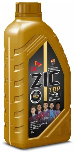Масло ZIC TOP 5W30 SL/CF,A3/B4 1л синт
