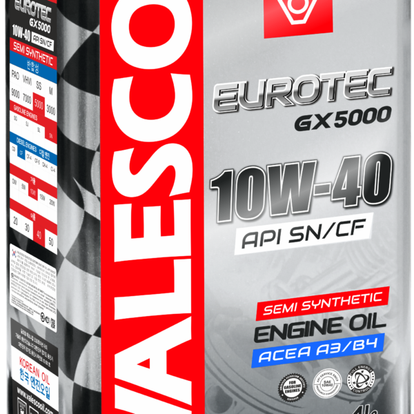 Масло моторное VALESCO EUROTEC GX 5000 10W-40 API SN/CF п/синтетическое 4л , GM LL-B-025, MB-Approval 229.3, Renault RN0700, VW 502.00, VW 505.03 / 10W40