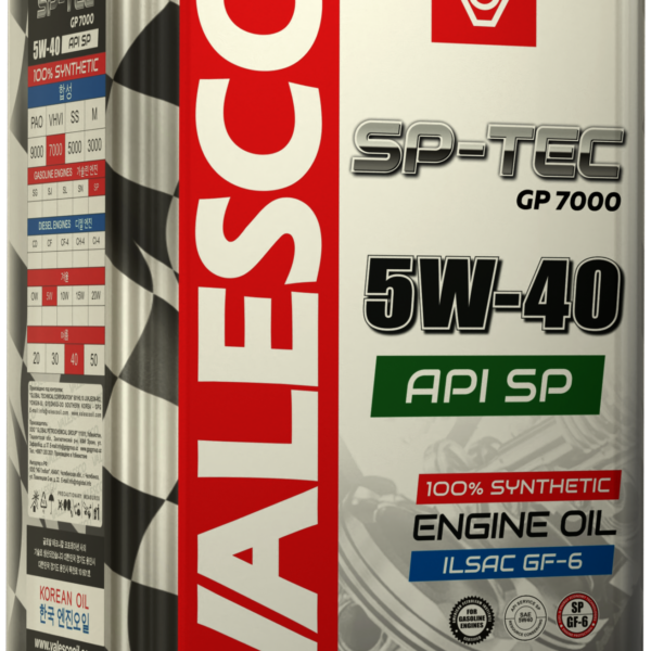 Масло моторное VALESCO SP-TEC GP 7000 5W-40; API SP синтетическое 4л ACEA A3/B4 Volkswagen/Audi/Skoda 502.00 505.00/503.01 / 5W40