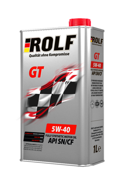 Масло моторное Rolf GT 5W-40 SN/CF синтетическое 1 л