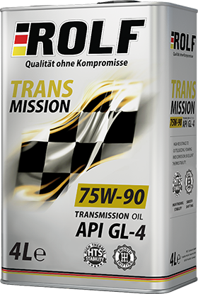 Масло трансмиссионное Rolf Transmission 75W-90 GL-4 п/синтетическое 4л / 75W90