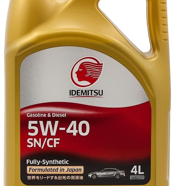 Масло моторное IDEMITSU 5W-40 Gasoline & Diesel F-S SN/CF пластик 4л / 5W40