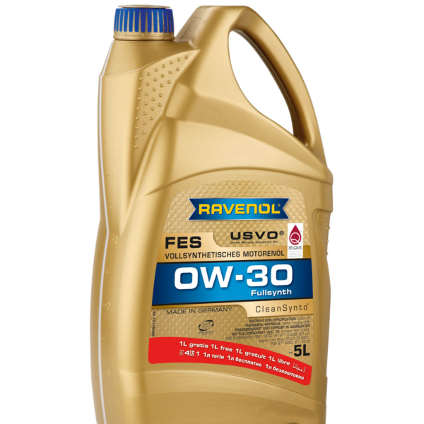 Масло моторное Ravenol 0W-30 FES C2 синтетическое 4+1 АКЦИЯ / 0W30
