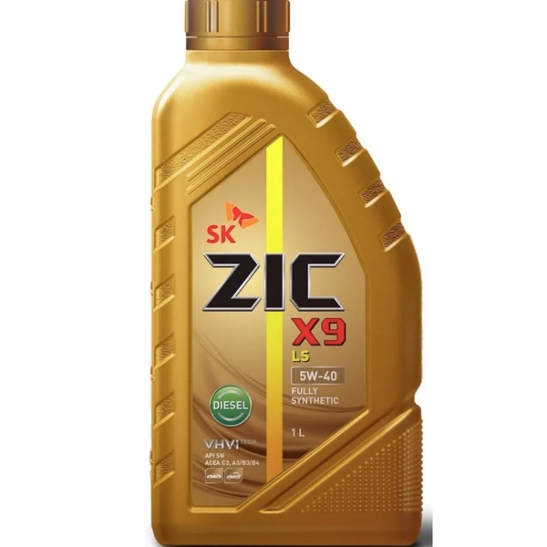 Масло моторное ZIC 5W-40 X9 LS Diesel SN/CF, C3 синтетическое 1л / 5W40