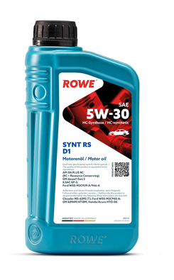 Масло моторное ROWE HIGHTEC SYNT RS D1 5W-30 SP/SN PLUS ,ILSAC GF-5/-6A, WSS-M2C929-A/946-A, GM dexos1 Gen 2 синтетическое 1л / 5W30