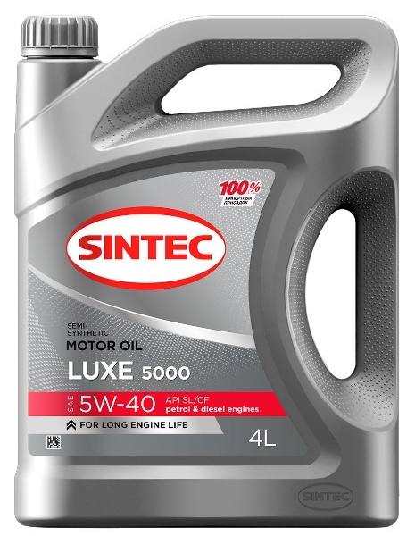 Масло моторное Sintec 5W-40 Luxe 5000 SL/CF п/синтетическое 4л / 5W40