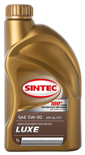 Масло моторное Sintec 5W-30люкс SL/CF п/синтетическое 1л / 5W30