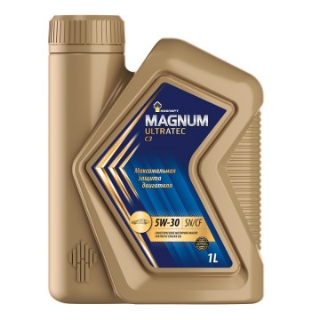Масло моторное РосНефть 5W-30 Magnum Ultratec C3 синтетическое 1л / 5W30
