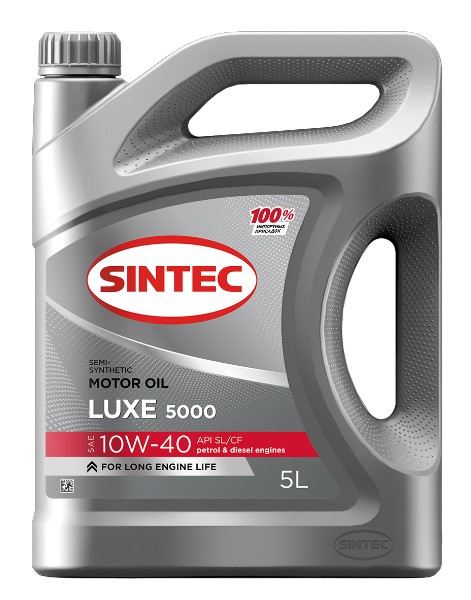 Масло моторное Sintec 10W-40 Luxe 5000 SL/CF п/синтетическое 5л / 10W40