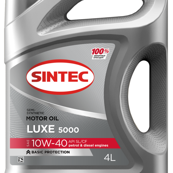 Масло моторное Sintec 10W-40 Luxe 5000 SL/CF п/синтетическое 4л / 10W40