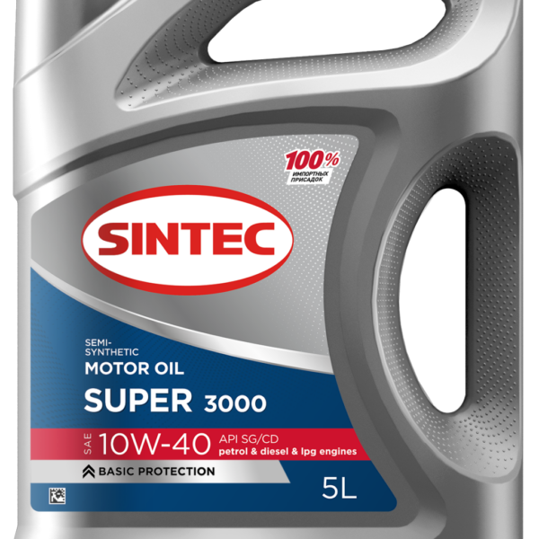 Масло моторное Sintec 10W-40 Super 3000 SG/CD п/синтетическое 5л / 10W40