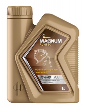 Масло моторное РосНефть 10W-40 Magnum Runtec SN/CF синтетическое 1л / 10W40