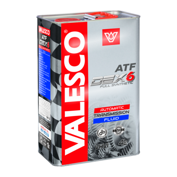 Масло трансмиссионное VALESCO ATF Dexron VI трансмиссионное 4л синтетическое TOYOTA TYPE WS (JWS 3324) BMW 83 22 0 397 114 HYUNDAI/KIA SP-IV/ SPH-IV NISSAN MATIC FLUED S MB 236.12, 236.14, 236.15 236.41 MAZDA FZ, MITSUBISHI ATF-J3 SP-IV, LAND ROVER