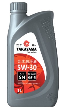 Масло моторное Takayama 5W-30 ILSAC GF-5 API SN синтетическое пластик 1л / 5W30