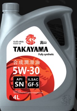 Масло моторное Takayama 5W-30 ILSAC GF-5 API SN синтетическое пластик 4л / 5W30