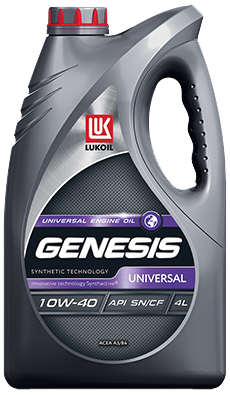 Масло моторное Лукойл Genesis UNIVERSAL 10W-40 SN/CF A3/B3, A3/B4 полусинтетическое 4л / 10W40