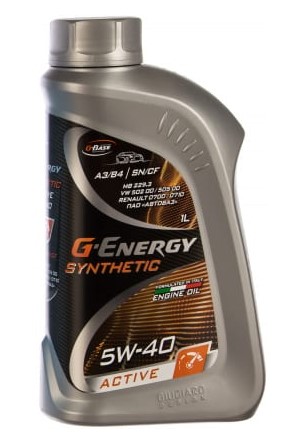Масло моторное G-Energy 5W-40 Synthetic Active CF|SN синтетическое 1л / 5W40
