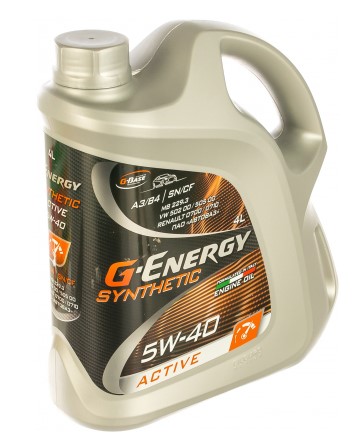 Масло моторное G-Energy 5W-40 Synthetic Active CF|SN синтетическое 4л / 5W40