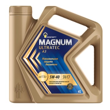 Масло моторное РосНефть 5W-40 Magnum Ultratec А3 SN/CF синтетическое 4л / 5W40