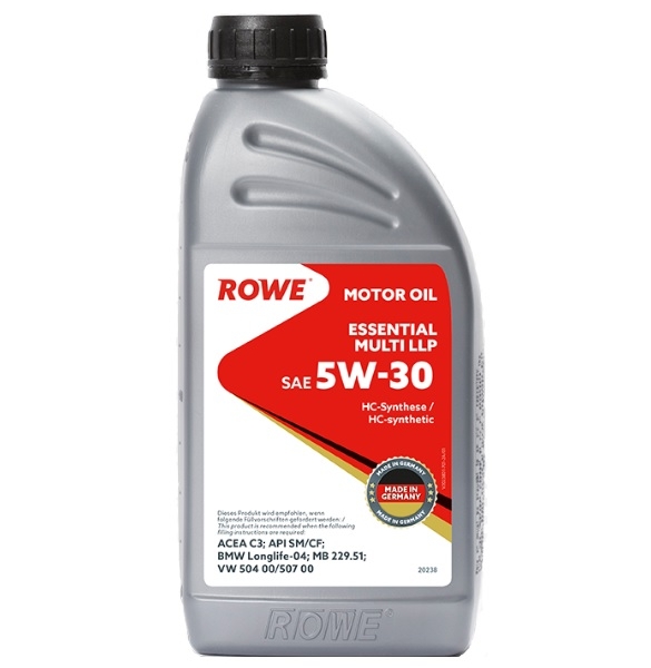 Масло моторное ROWE ESSENTIAL Multi LLP 5W-30 C3, SM/CF синтетическое 1л / 5W30
