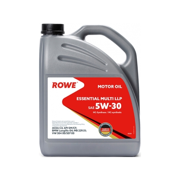 Масло моторное ROWE ESSENTIAL Multi LLP 5W-30 C3, SM/CF синтетическое 4л / 5W30