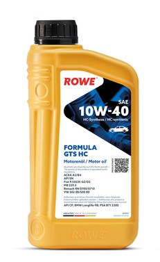 Масло моторное ROWE HIGHTEC FORMULA GTS HC 10W-40 синтетическое 1л / 10W40