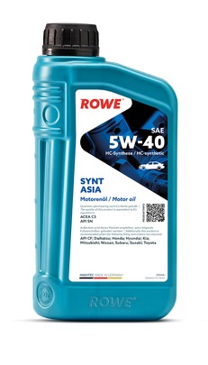 Масло моторное ROWE HIGHTEC SYNT ASIA 5W-40 ACEA C3, API SN/CF синтетическое 1л / 5W40