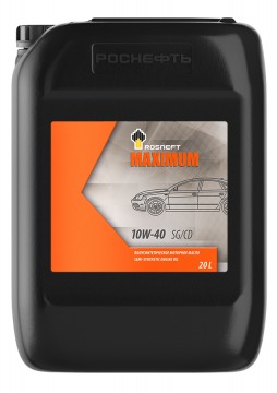Масло моторное РосНефть 10W-40 Maximum SG/СD п/синтетическое 20л / 10W40