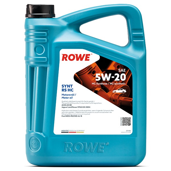 Масло моторное ROWE HIGHTEC SYNT RS HC 5W-20 A1/B1 синтетическое 5л / 5W20