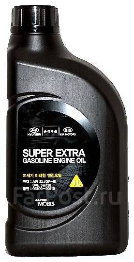 Масло моторное Hyundai 5W-30 Super Extra Gasoline SL/GF-3 моторное полусинтетическое 1л / 5W30