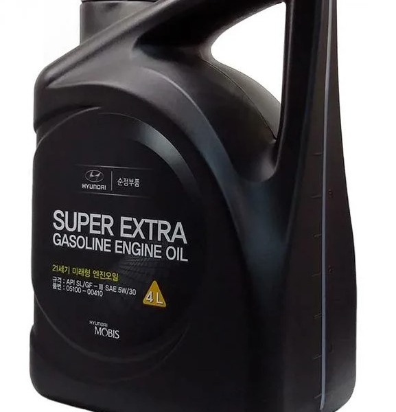 Масло моторное Hyundai 5W-30 Super Extra Gasoline SL/GF-3 моторное полусинтетическое 4л / 5W30
