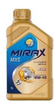 Масло моторное Mirax MX5 10W-40 API SL/CF, ACEA A3/B4 п/синтетическое 1л / 10W40
