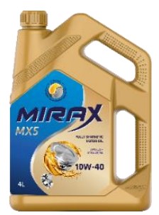 Масло моторное Mirax MX5 10W-40 API SL/CF, ACEA A3/B4 п/синтетическое 4л / 10W40