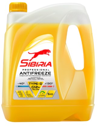 Антифриз Sibiria желтый 5кг G12 (-40) QR
