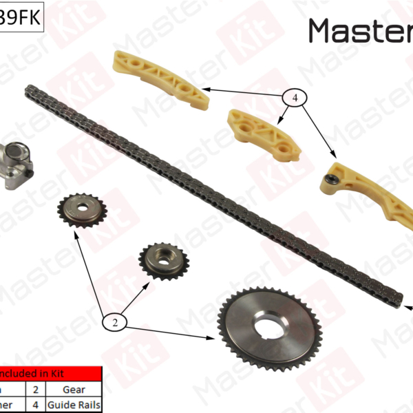 Комплект цепи ГРМ OPEL Vectra C 2.2i 16V Z22SE 02- MASTERKIT