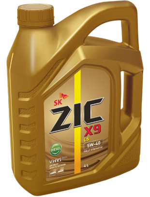 Масло моторное ZIC 5W-40 X9 LS Diesel SN/CF, C3 синтетическое 4л / 5W40
