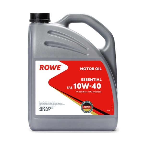 Масло моторное ROWE ESSENTIAL 10W-40 A3/B4, SL/CF синтетическое 5л / 10W40