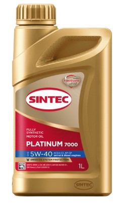 Масло моторное Sintec 5W-40 Platinum 7000 C3 SP синтетическое 1л / 5W40