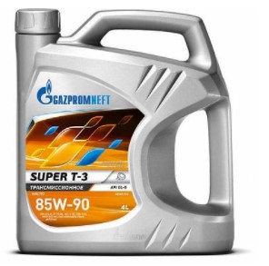 Масло трансмиссионное Gazpromneft 85W-90 Super T-3 GL-5 минеральное 4л / 85W-90