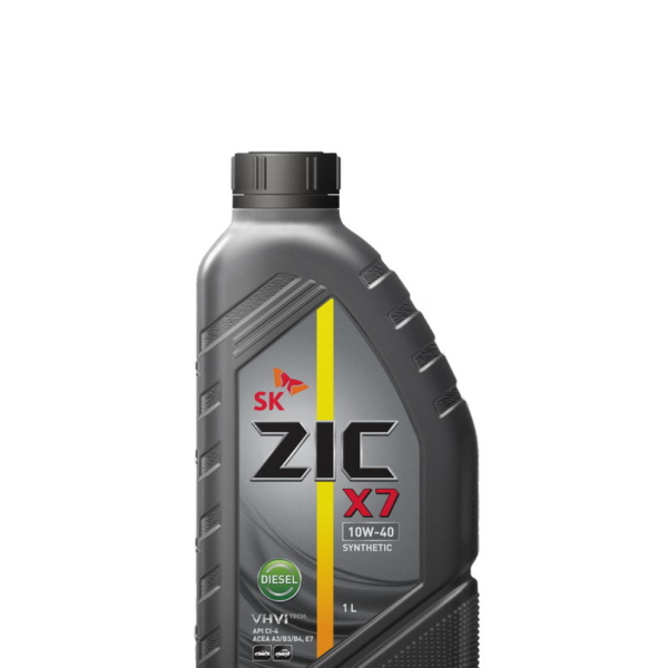 Масло моторное ZIC 10W-40 X7 Diesel API Cl-4 /SL ACEA E7 синтетическое 1л / 10W40