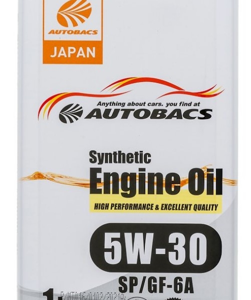 Масло моторное AUTOBACS Synthetic Engine Oil 5W-30 SP/GF-6A синтетическое 1л / 5W30